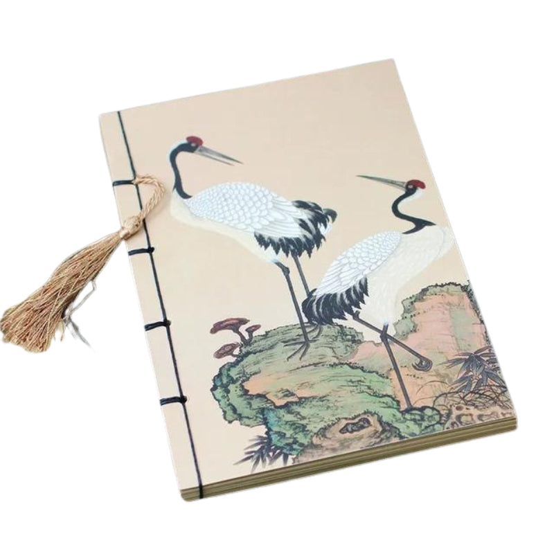 carnet en papier japonais - Motif Oiseau - Modèle 7