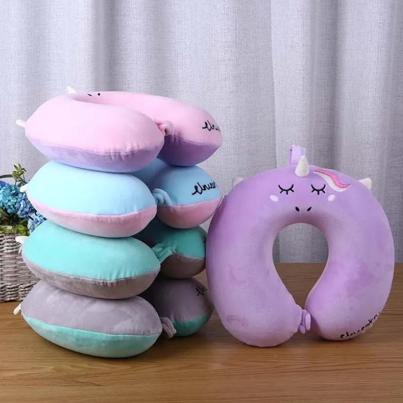 coussin voyage enfant voiture - Rose - Violet - Gris