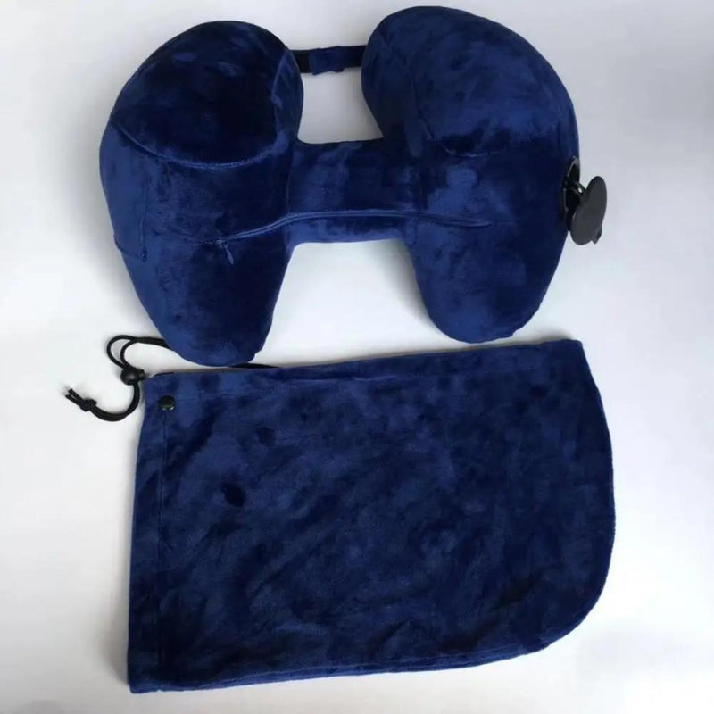 coussin cou voyage - Bleu