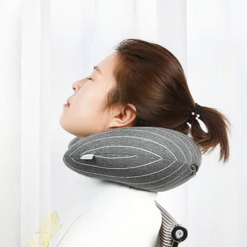 oreiller de voyage pliable - Gris Foncé - Gris Clair - Rose - Vert