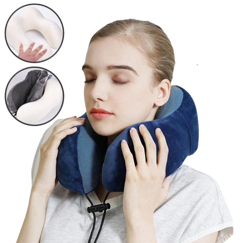 coussin cervical voyage - Bleu - Bleu Ciel - Rose - Gris