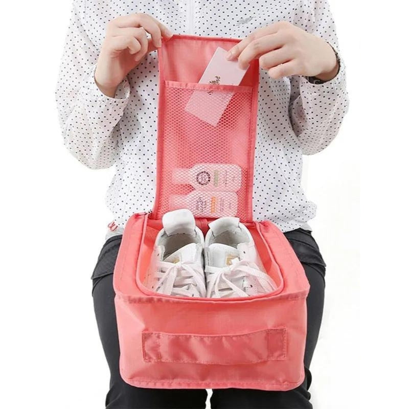 housse pour chaussure de voyage - Gris - Rouge - Orange - Rose - Bleu Ciel - Bleu