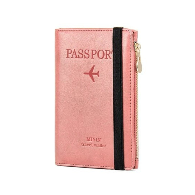 protège passeport cuir femme - Rose