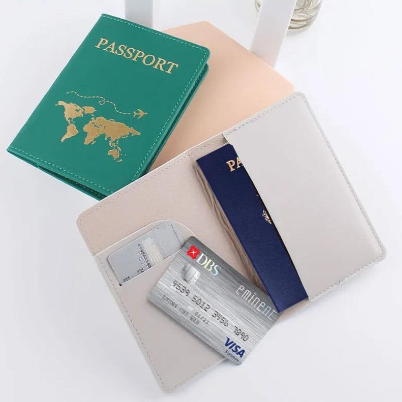 étui passeport personnalisé prénom - Noir - Rose - Blanc - Gris - Bleu - Violet - Marron - Vert