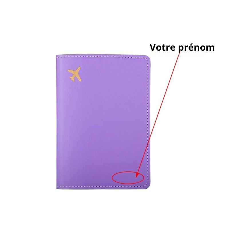 pochette passeport personnalise - Violet