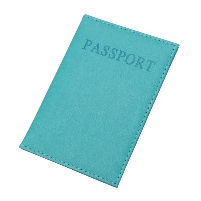 protège passeport luxe - Bleu Ciel