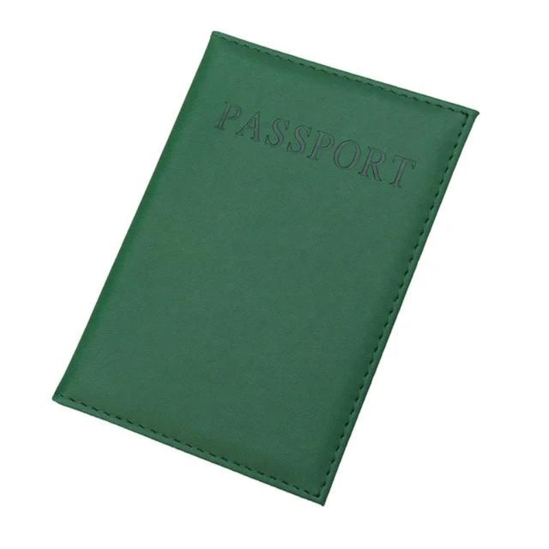 protège passeport cuir - Vert Foncé