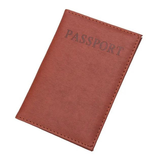 etui protège passeport - Marron