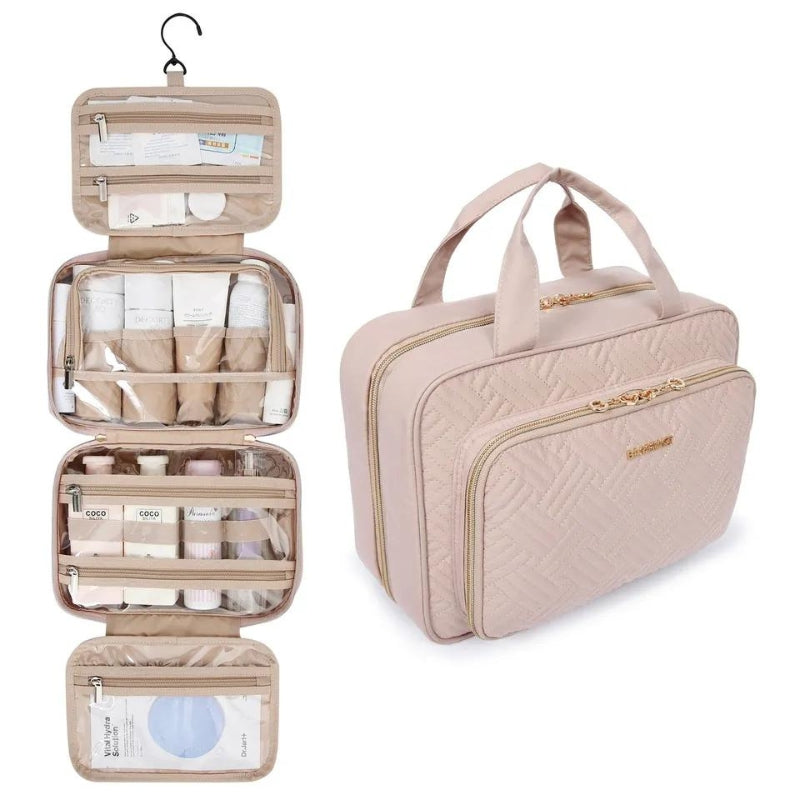 grande trousse de toilette femme de marque - Noir - Rose