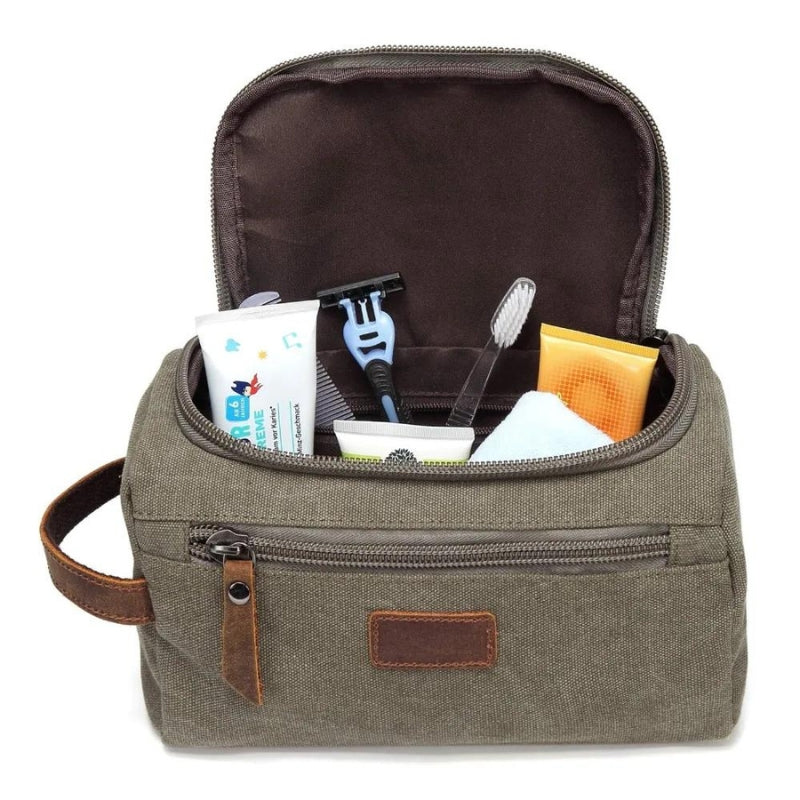 grosse trousse de toilette homme - Bleu - Noir - Gris - Marron