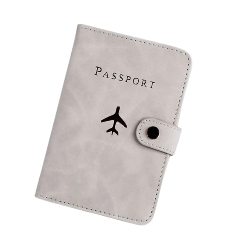 portefeuille de voyage cuir - Gris