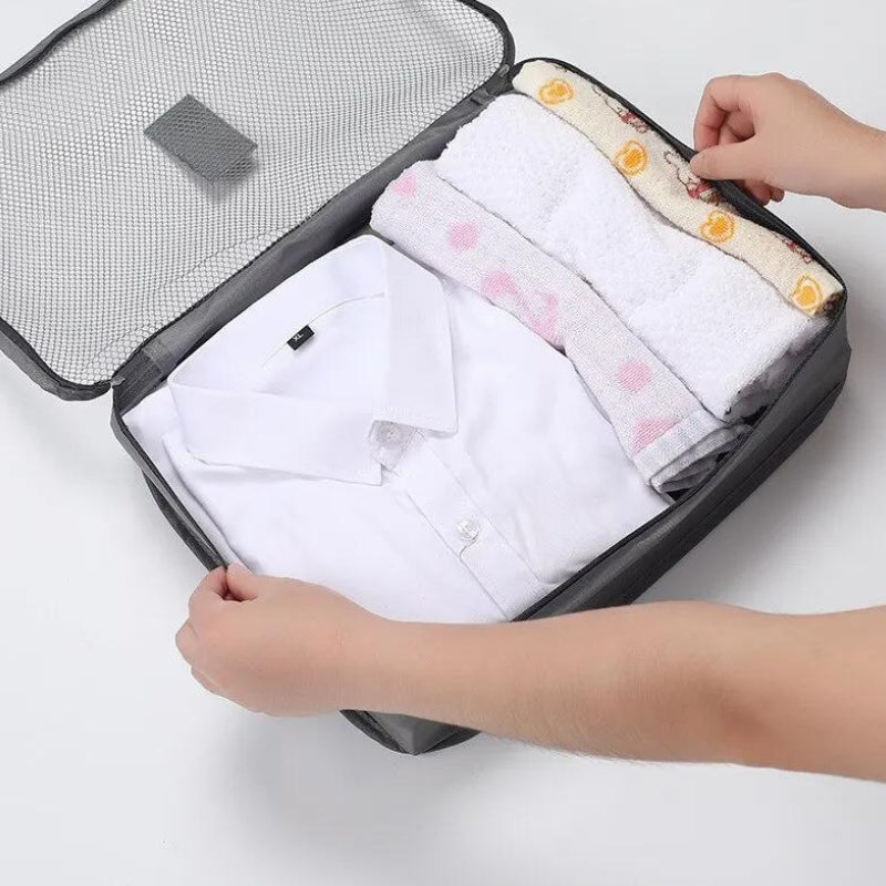 kit de rangement pour valise - Gris - Bleu Ciel - Bleu - Noir - Rose - Bordeaux