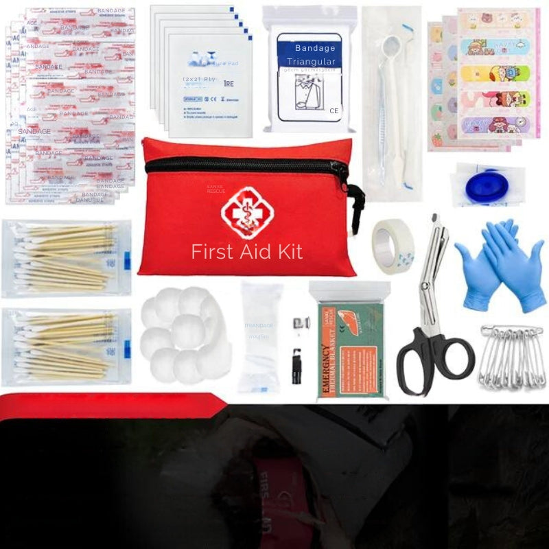 trousse pharmacie voyage - Rouge - 110 Pièces