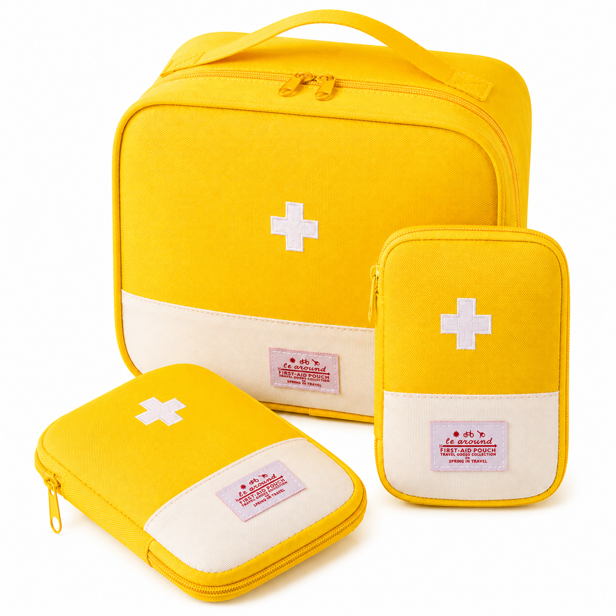 Trousse Médicaments Voyage - Jaune - Lot S / M / L