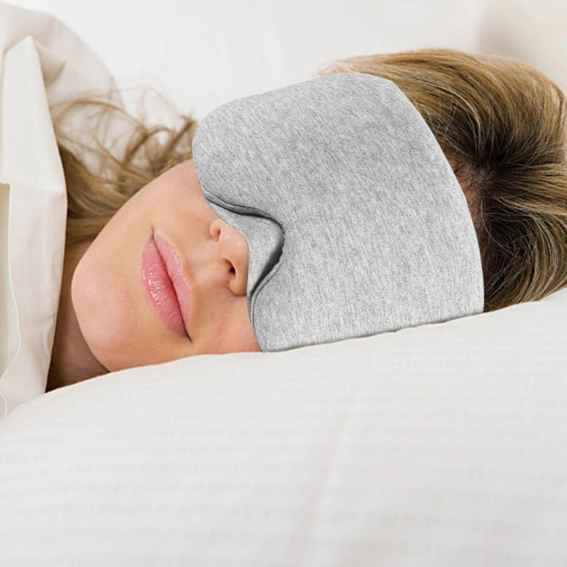 masque de nuit coton - Gris Foncé - Gris Clair