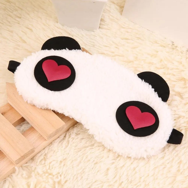 masque pour les yeux sommeil - Blanc à Motifs Cœur Rouge - Blanc à Motifs Croix - Blanc à Motifs Goûtes de Pluie - Blanc à motifs Cœur Blanc