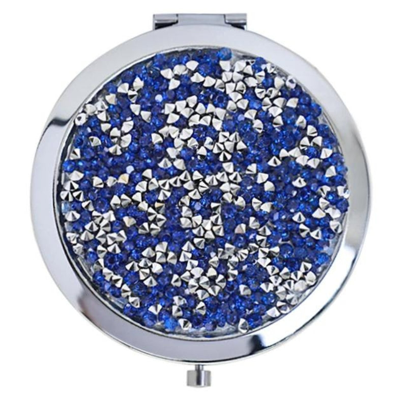 miroir femme - Argent avec des Strass Bleu