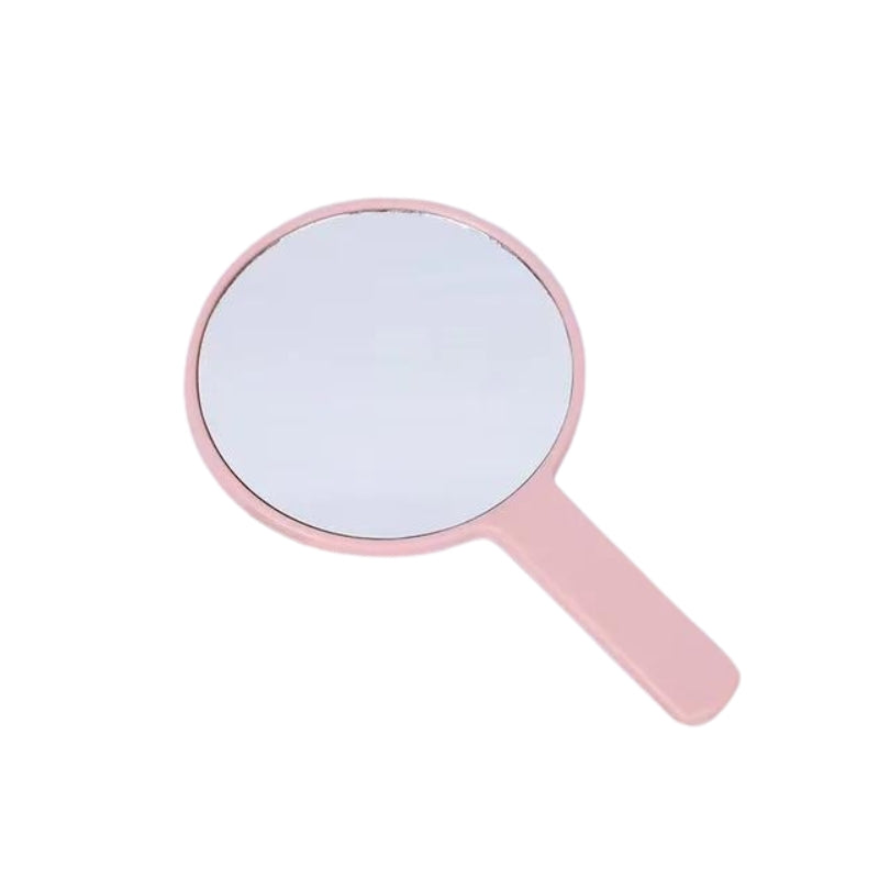 miroir de poche a led - Rose - Rond avec Manche