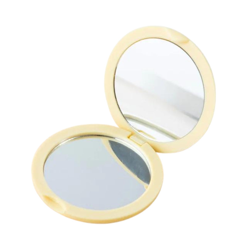 miroir de poche maquillage - Jaune - Pliante