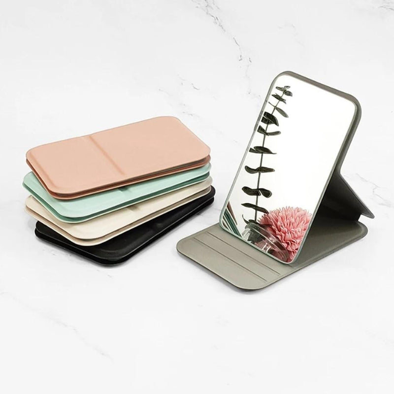 miroir de poche ancien vintage - Noir - Vert - Gris - Rose - Beige