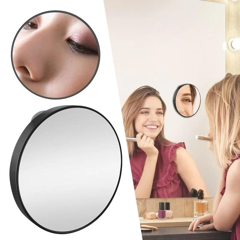 miroir grossissant avec ventouse - Noir avec Zoom X10 - Noir avec Zoom X15 - Noir avec Zoom X30