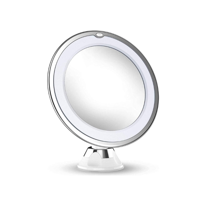 miroir grossissant lumineux a poser - Blanc