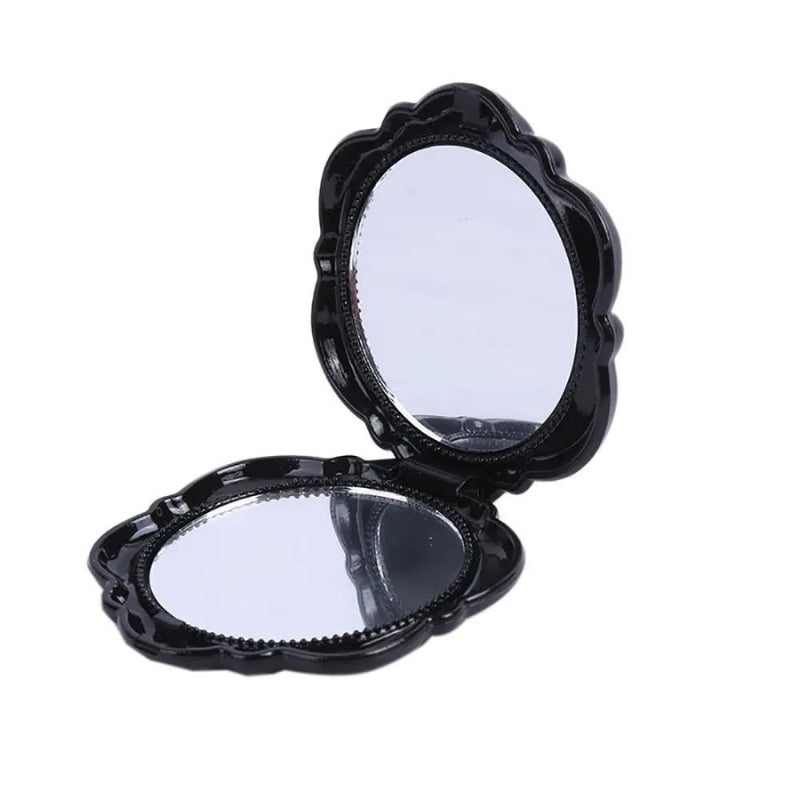 miroir de poche rond - Noir - Fushia - Rose