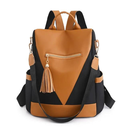petit sac à dos voyage femme - Orange et noir 