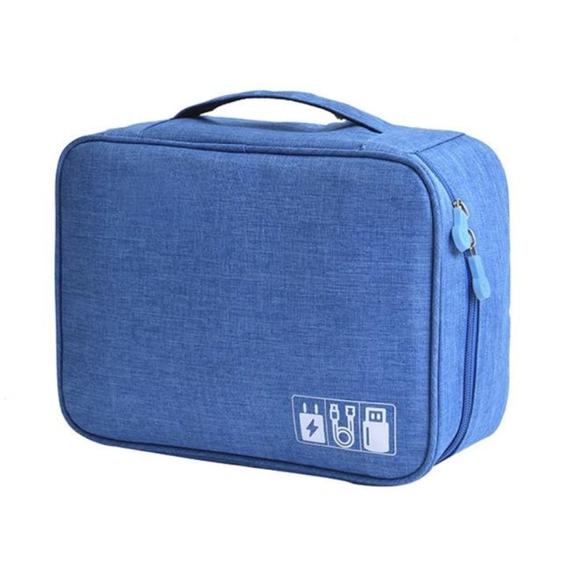 pochette rangement cable - Bleu