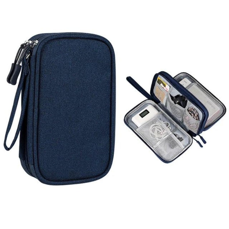 pochette pour cable - Gris - Bleu - Noir - Rose