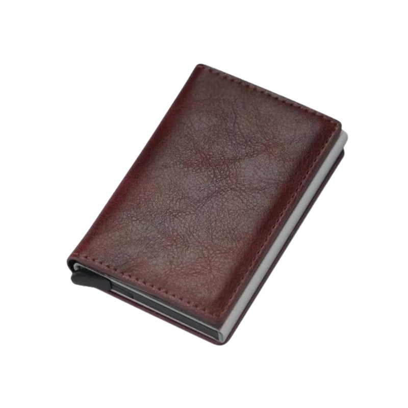 porte carte blocage rfid - Marron Foncé