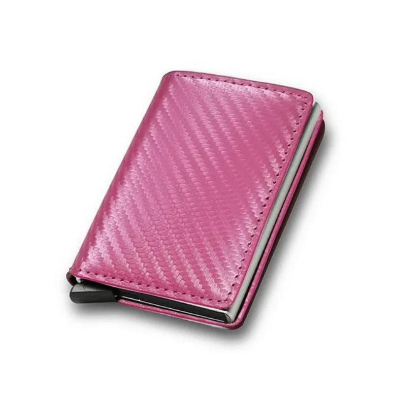 porte carte bancaire sécurisé rfid - Rose