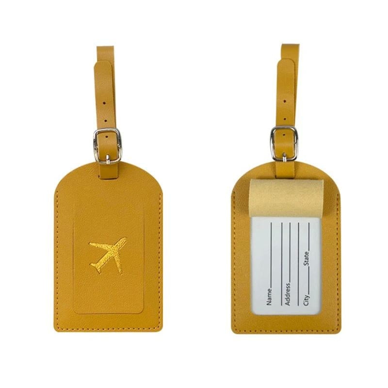 porte etiquettes valises - Jaune