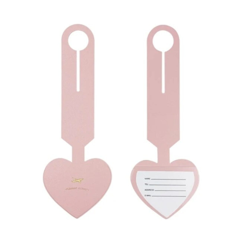 porte etiquettes valises - Rose