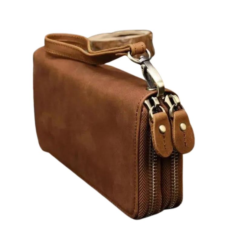 portefeuille cuir homme luxe - Marron Clair