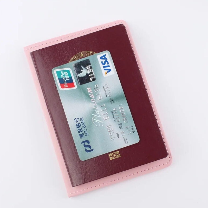 etui de protection pour passeport - Vert - Noir - Blanc - Gris - Rose - Marron - Bleu - Violet