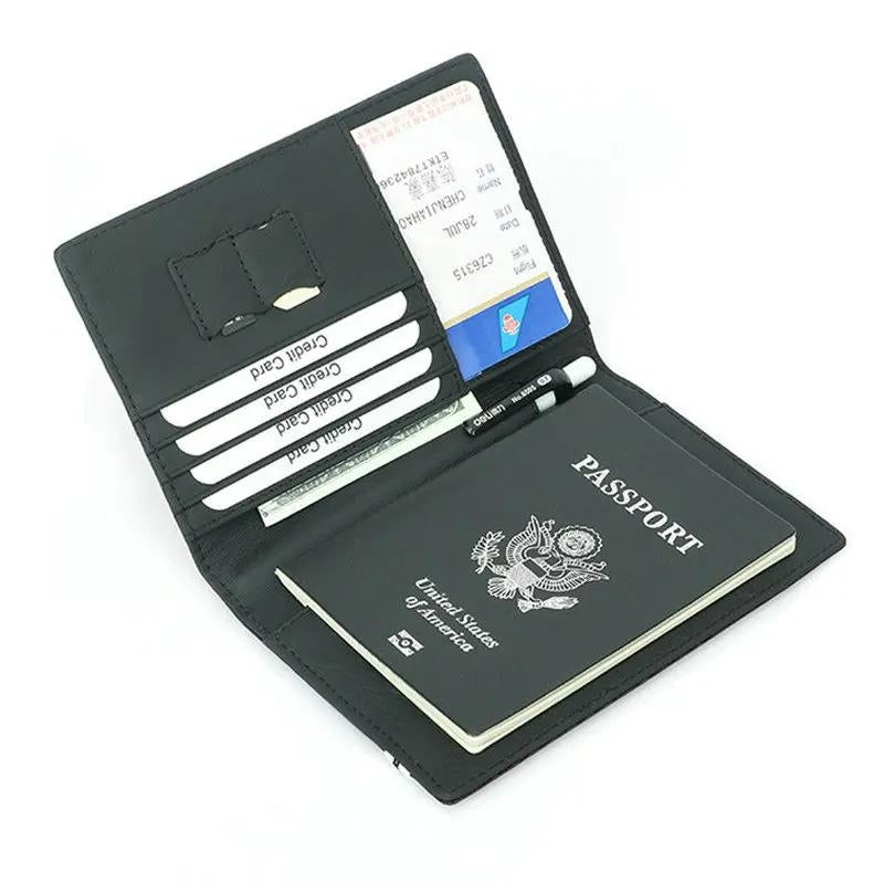 etui passeport rfid - Noir