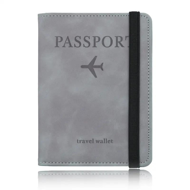 etui passeport rfid - Gris