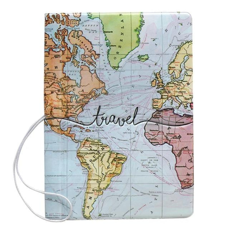 protege passeport de luxe - Map Monde Couleur Bleu Clair