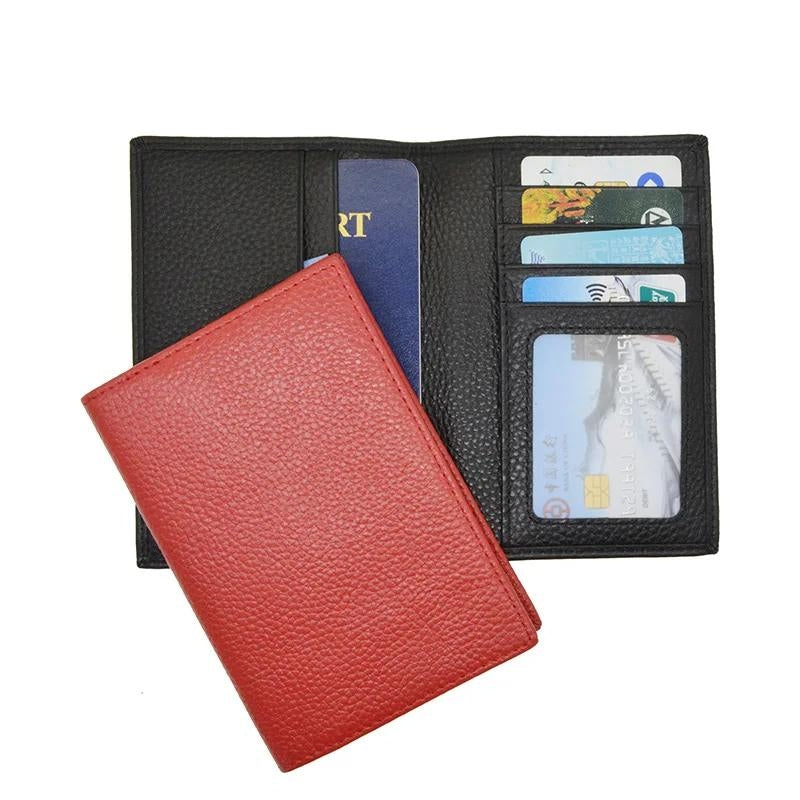 protège passeport cuir homme - Fushia - Noir - Bleu - Gris - Vert - Rose - Rouge - Jaune