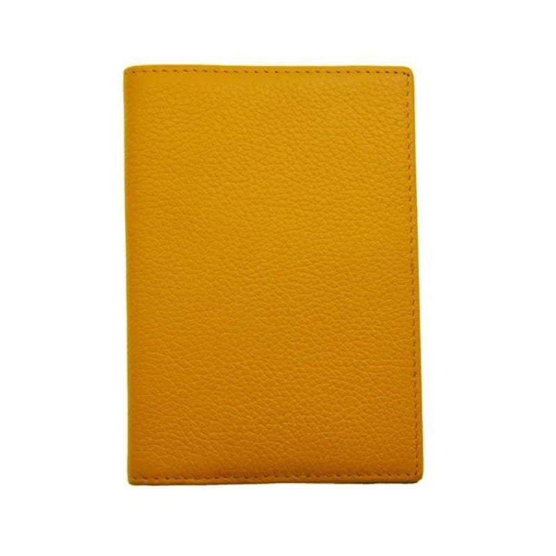 porte passeport en cuir - Jaune