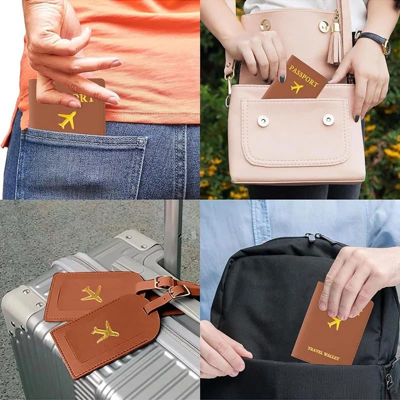 protège passeport luxe - Rose - Rouge - Gris - Noir - Marron - Bleu Ciel - Bleu