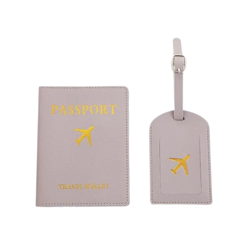 protège passeport cuir femme - Gris