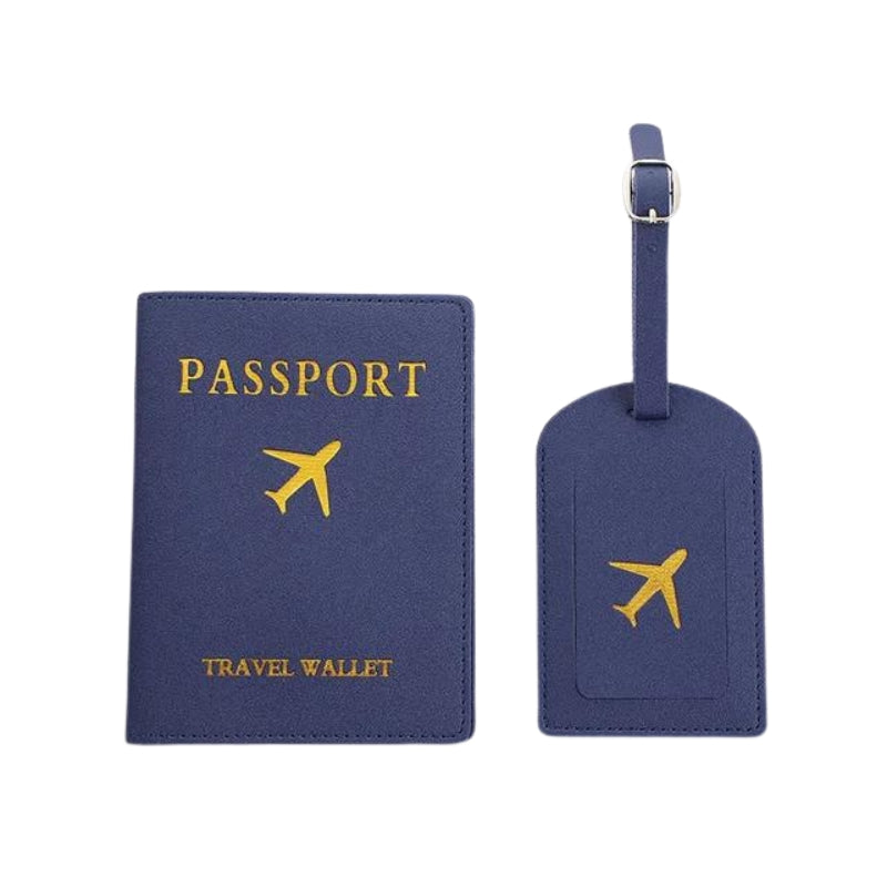 protege passeport de luxe - Bleu