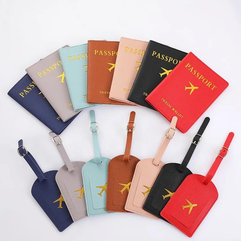 protège passeport cuir - Rose - Rouge - Gris - Noir - Marron - Bleu Ciel - Bleu