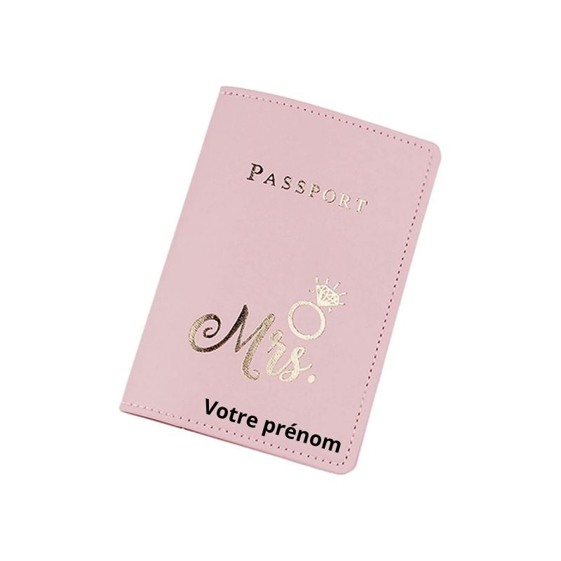 protege passeport bebe personnalisé - Motif Mrs - Modèle 4