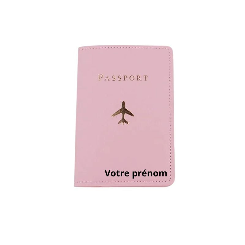 couverture passeport personnalisé - Motif Avion - Modèle 1