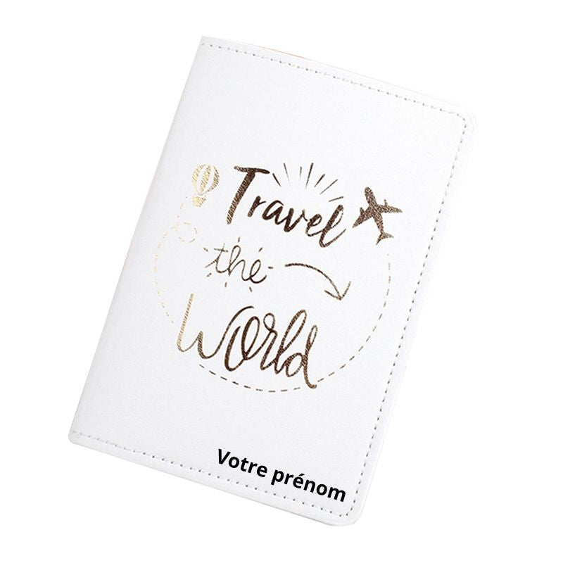 protège passeport - Motif Tour Du Monde - Modèle 1