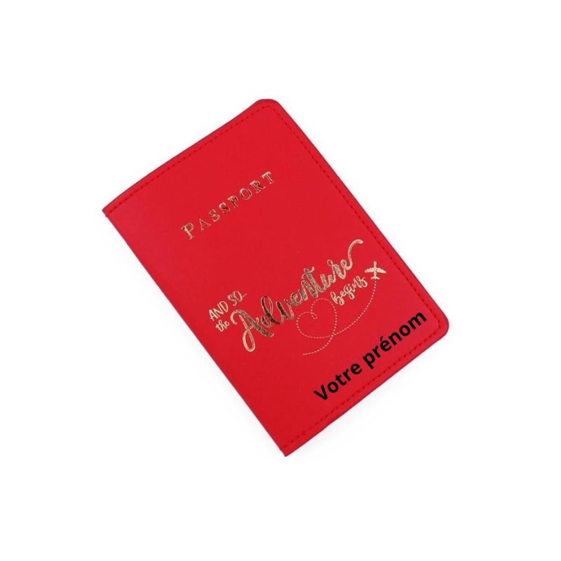 protege passeport de luxe - Motif D'Aventure - Modèle 1