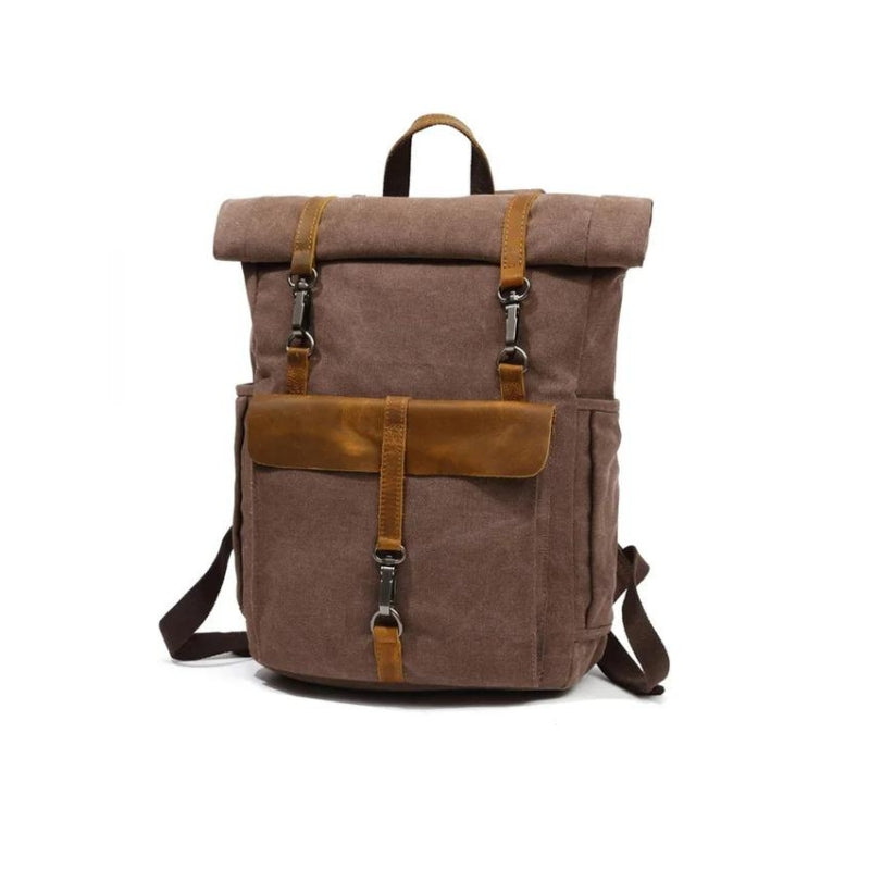 sac à dos en toile homme - Marron